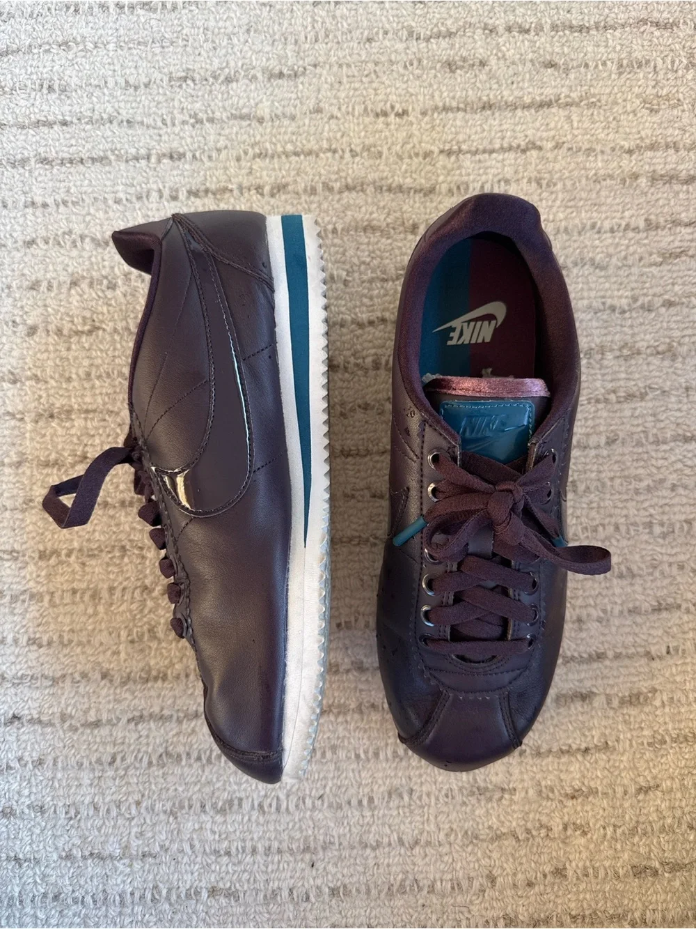 Nike Classic Cortez Premium Nocturne Port Wine Space Blue AJ0135-600 Women 8